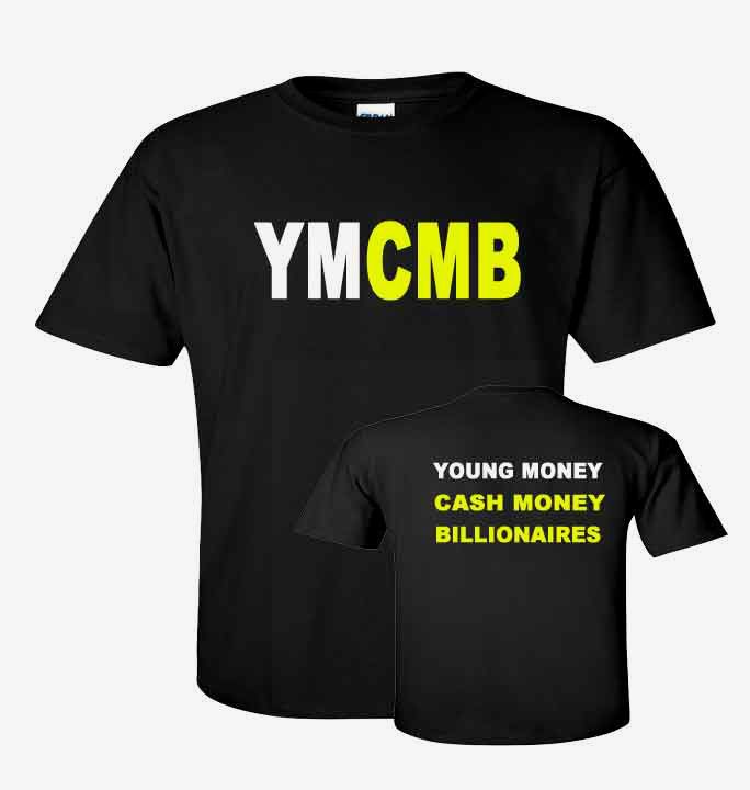 YMCMB Logo YOUNG MONEY LIL WEEZY Wayne HIP HOP RAP T shirt sizes S 5XL 