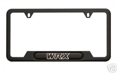 Subaru Genuine Mat Black License Plate Frame WRX Logo  