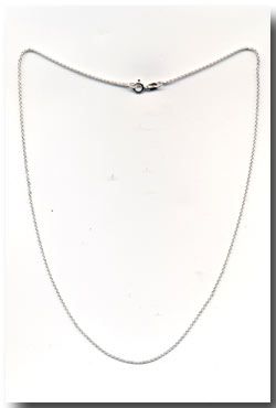 925 Sterling Silver Fine Cable Chain Necklace ITALY  