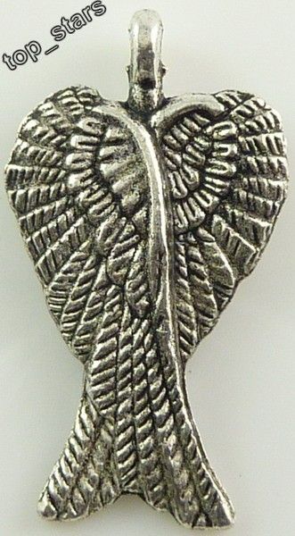 40Pcs Tibetan silver angel wings charms Pendants 30mm  