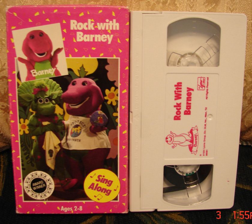 Rock With Barney Vhs 1990 Lyons Group INTRO 1st Cover VGC Cond Video 