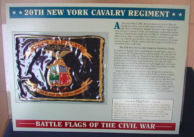 20th New York Cavalry Regiment Battle Flag Patch W&W  