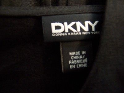DKNY Black Linen Cocktail Dress 10 NWT  