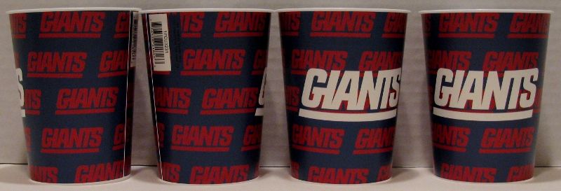 New York Giants NFL Party 4 Plastic 16 oz Cups  
