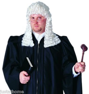 Costumes Wigs Dlx Colonial Judge Costume Wig White  