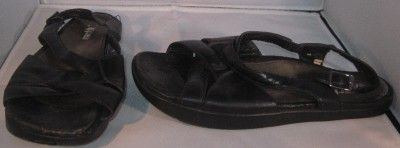 EARTH Kalso NT Womens Black Leather Flats Sandals Shoes Size 9 B US 