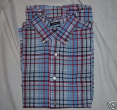 ST JOHNS BAY Long Sleeve Red & Blue Plaid Shirt  Large  