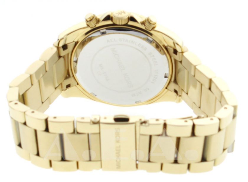 MICHAEL KORS MK5166 WOMENS GOLD STAINLESS STEEL CHRONOGRAPH WATCH 