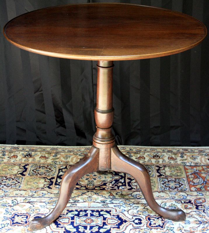 Antique 18th Century Antique Federal Tilt Top Mahogany Side Sofa Table 