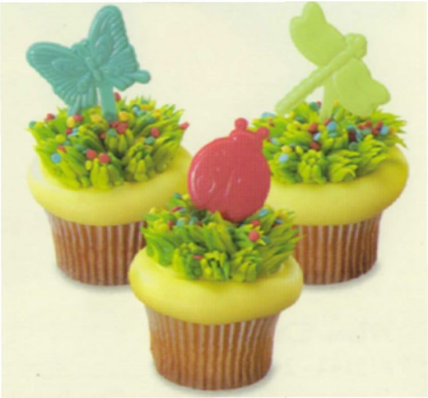   Butterfly Ladybug Dragonfly Cake Cupcake Pick Decoration Toppers 12
