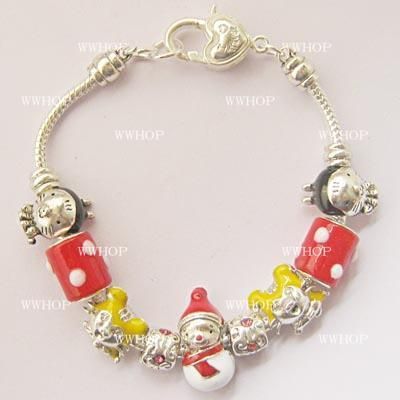European Style Charms Bracelets Christmas Beads cp092  