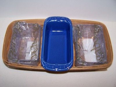 Longaberger RETIRED Woven Traditions Small Loaf Dish CORNFLOWER New in 
