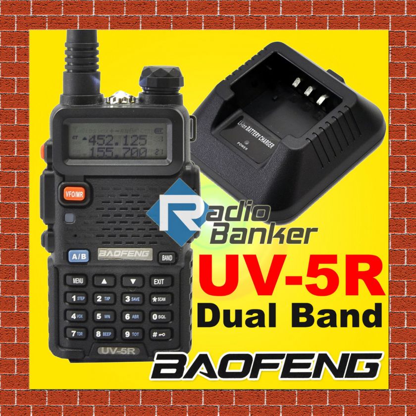 BAOFENG NEW Model UV 5R Dual Band UHF/VHF Radio + free earpiece  