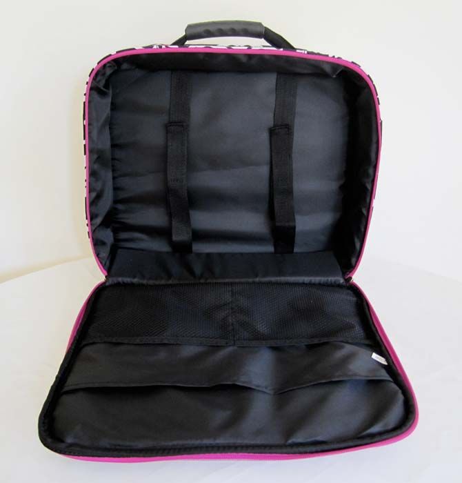 16 Computer/Laptop Briefcase Rolling Bag Floral Pink  