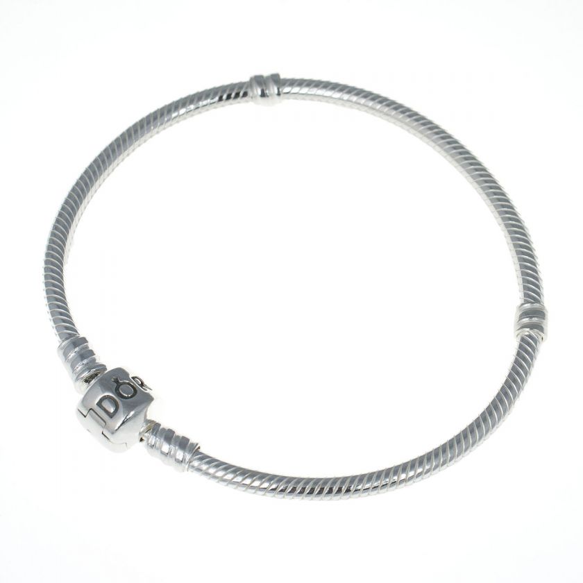 Genuine Pandora Sterling Silver 7.1 inch Bead Clasp Charm Bracelet 
