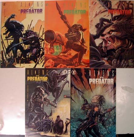 1990 Aliens vs Predator 5 Issue Comic Book Set NM  