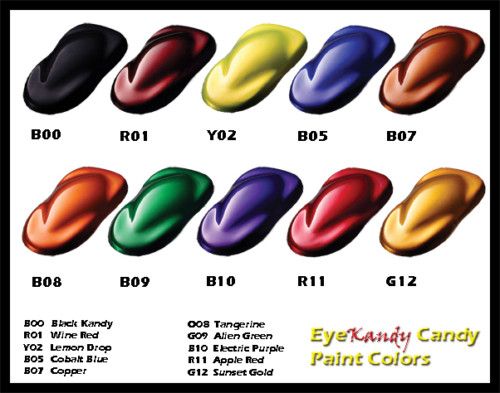 Urethane Candy Kandy Custom Car Auto Paint 4.5 Gallon Kit 10 Colors 