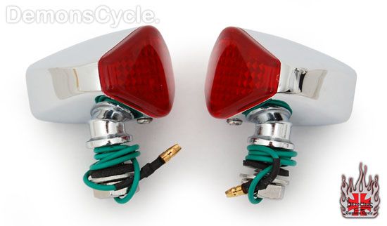   BLINKERS LED MINI CHROME TURN SIGNALS FIT HARLEY UNIVERSAL MOTORCYCLE